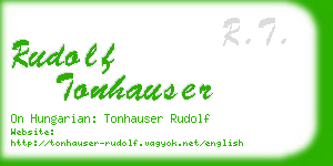rudolf tonhauser business card